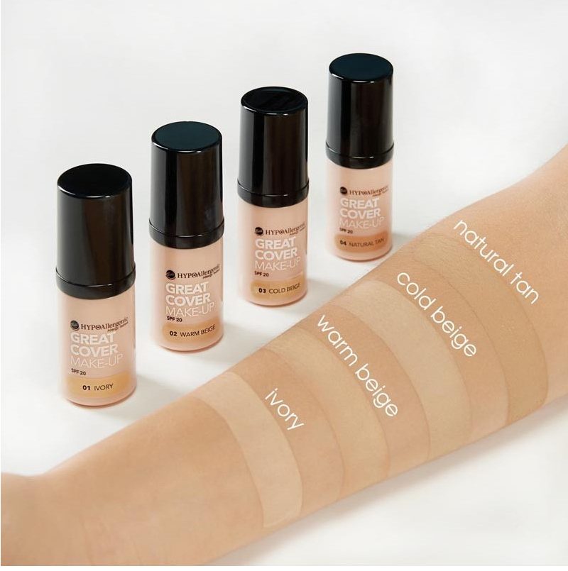 HYPO Base de maquillaje hipoalergénica Great Cover SPF 20